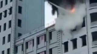 Drone putting out FIRE 🔥💦🔥  #drone #fire #danger #water #save #lifesaver #viral #wow #tech