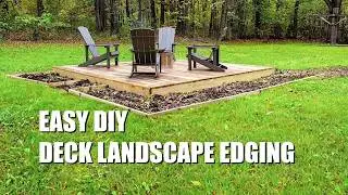 Landscape Edging Around A Deck (Easy DIY Edging With Wood!)