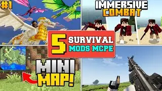 TOP 5 MUST-HAVE Survival Mods for Minecraft PE 1.21 🔥 | BEST MCPE Addons Criptbow Gaming