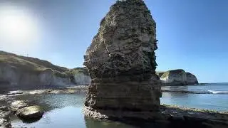 A summers afternoon amounst the rocks on Selwicks Bay, Flamborough Head in East Yorkshire
