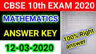 CBSE 10th standard maths full detail analysis 2020
