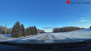 Winter Drive: Scenic Drive Through Southern Manitoba Countryside | Canada | 4K Video