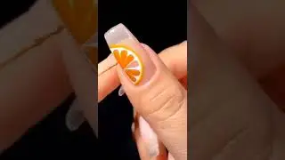 summer nails art tutorial orange nails