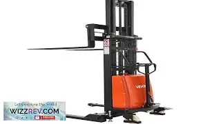 VEVOR Semi Electric Pallet Stacker 3300 lbs Load Capacity Pallet Lift Stacker