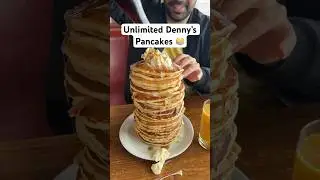 Безлимитные блинчики Denny&rsquo;s 🥞 #фастфуд #шопинг #denny&rsquo;s