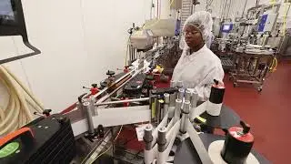 The bottling line at the Food Innovation Center at Rutgers