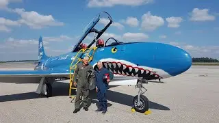 Peter goes for a ride in a Lockheed (Canadair) T33 Silver Star