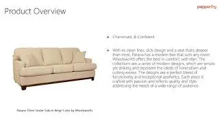 3 Seater Sofa in Beige Colour | Woodsworth - Pepperfry