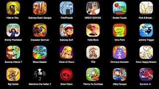 Hide in The Backrooms,Race Master 3D,Hit Master 3D,slither.io,Thief Puzzle,SubwaySurfers,CrazyOffice