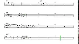 Call-and-Response Practice with Freddie Freeloader Changes Bass Clef