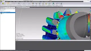 Сравнение облака точек и CAD модели шестерни