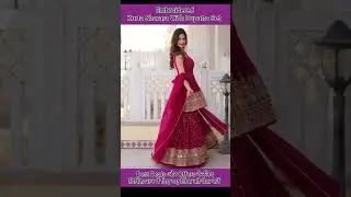Women's Georgette Sequins Embroidered Kurta Sharara With Dupatta Set #KurtaShararWithDupattaSet