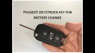 Citroen Dispatch,  How To Change The Key Fob Battery
