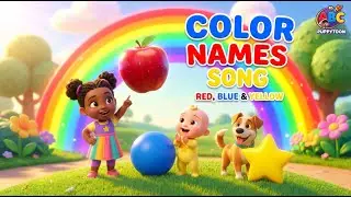 Color Names Song | Red, Blue & Yellow for Preschoolers