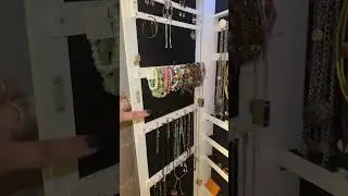Jewelry Cabinet with mirror and it&rsquo;s lighted on the inside! Go grab this for a Valentine&rsquo;s Day gift