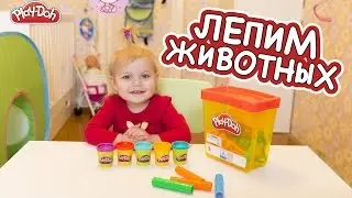 Лепим животных из Плей до. Play Doh fish, bear, giraffe, dolphin