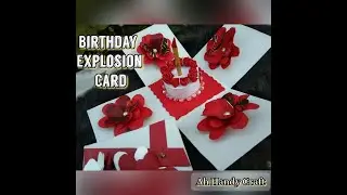 UNIQUE explosion box\Red and White explosion box\birthday gift\AH HANDY CRAFTS #EASY CARD