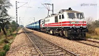 FIRST TIME WAP-5 UNDER HIGH RISE OHE || SPARKING PANTOGRAPH || RE-DLI PASSENGER ||