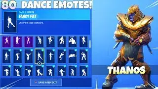 NEW! DANCE EMOTES with THANOS SKIN!! Fortnite Battle Royale