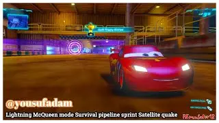Cars 2 The Video Game | Lightning McQueen - Survival Mode (Satellite Quake) | Pipeline Sprint