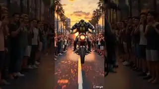Hulk ❤️❤️😀#animation #marvel #ai #hulk #motorcycle