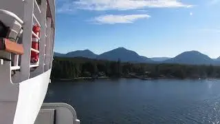 Ruby princess cruise ship leaving Gorgeous Ketchikan Alaska 1