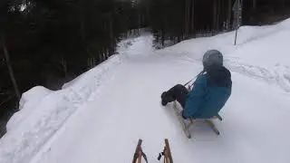 Rodel-Action pur in Bad Hindelang! 🚀🇩🇪 Gelbe Piste 🛷 Komplett vereist #chaos