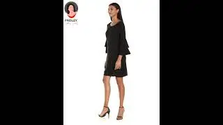 LAUNDRY BY SHELLI SEGAL Women's Shift Dress with Knife Pleat Sleeves | Office Dresses
