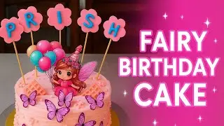 Pink butterfly fairy cake decorating |step by step full tutorial 🦋🦋 🦋