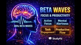 Focus Frequency | 30Hz Beta Waves Binaural Beats for Study, Work & ADHD Focus
