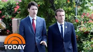 Justin Trudeau, Emmanuel Macron&rsquo;s Budding Bromance Has The Internet Swooning | TODAY