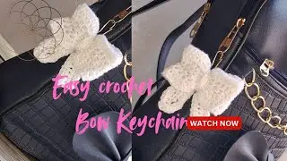 Easy crochet bow Keychain.....full tutorial for beginners #crochet #shorts #viral #trending #art