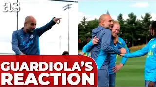 PEP GUARDIOLA'S hilarious reaction to KEVIN DE BRUYNE'S new haircut