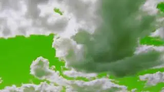 Небо, облака   футаж на зеленом фоне  Sky, clouds   footage on a green background