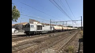 (HD) Trains at/Trains &agrave; Miramas & Marseilles Airport - 4/9/19