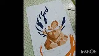 Part 2  How to draw and paint Anime character Goku| Super saiyan Blue|Dragon Ball z | Poster colour 