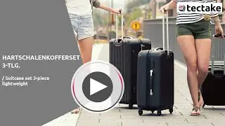 Produktvideo Hartschalen Reisekoffer Set (schwarz) | tectake