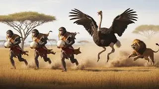 Life 8.2 Million Years Ago | Prehistoric Humans Compete with Ostriches for Survival