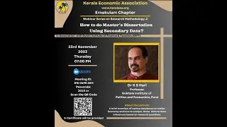 How to do Master's Dissertation using Secondary Data? by Prof KS Hari