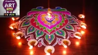 Rangoli for diwali | Easy diwali special | Art with Creativity