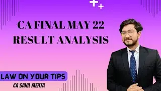 CA FINAL MAY 22 RESULT ANALYSIS #cafinal #bounceback K
