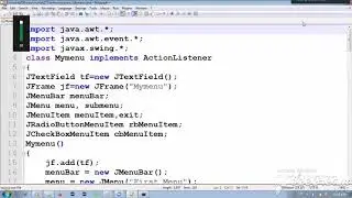 Create Menu Bar Using Swing GUI | Core Java Tutorial 05