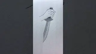Knife Drawing Tutorial #shorts #shortsfeed #youtubeshorts #art