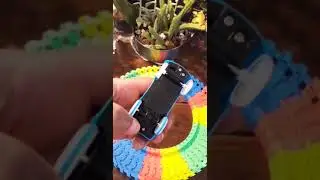 1 Unid Carrinho Rally Track Led Pista Mont&aacute;vel Colorido Top