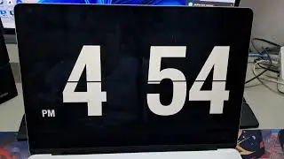 Заставка Flip Clock для Mac Air M3 | Заставка Clock для MacBook | Заставка Fliqlo для Mac