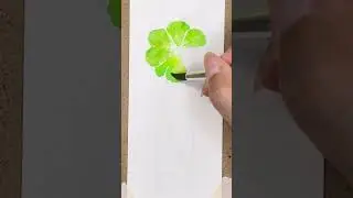 diy lucky clover bookmark with watercolor #shortsvideo
