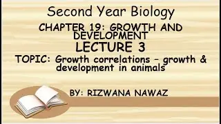 Chapter 19: Growth correlations &ndash; growth & development in animals by Rizwana Nawaz