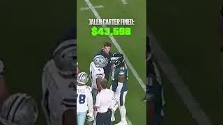 Jalen Carter has been fined for spitting on Dak Prescott #NFL #Eagles #Cowboys #DakPrescott #fine