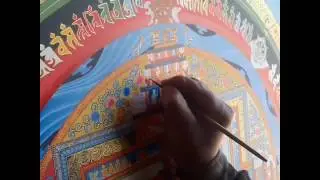 Guruji painting kalachakra mandala