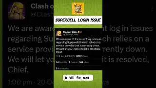 SUPERCELL LOGIN ISSUE😱don't panic 👍 #shorts #supercell #loginissue #coc #gaming